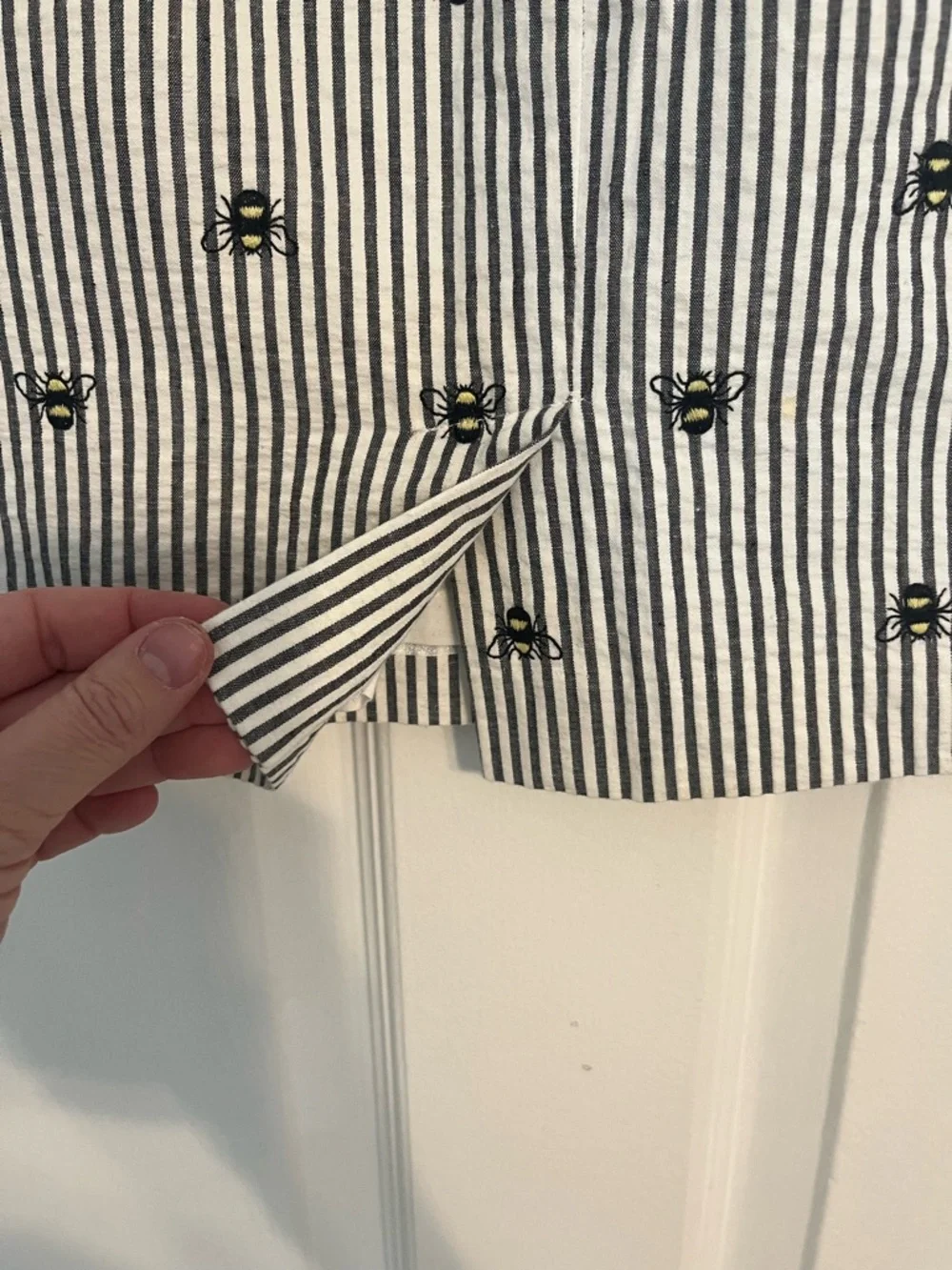 NWOT Talbots Petite Bumblebee Black and White Striped Skirt - Picture 4 of 9